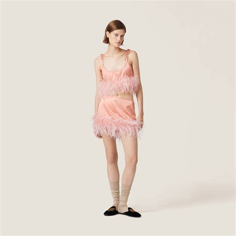 miu miu feather top|Coral Feather.